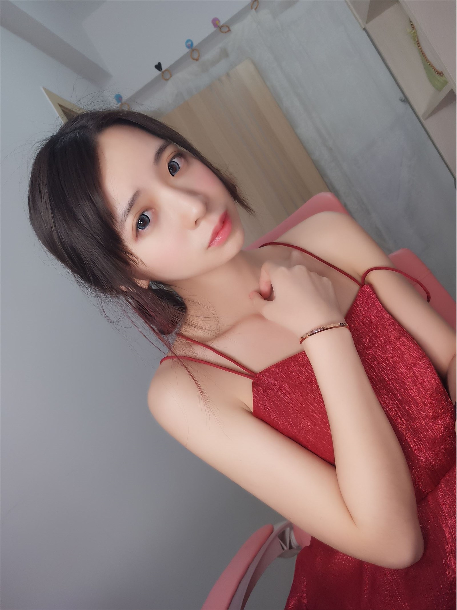 Crazy cat red dress(14)